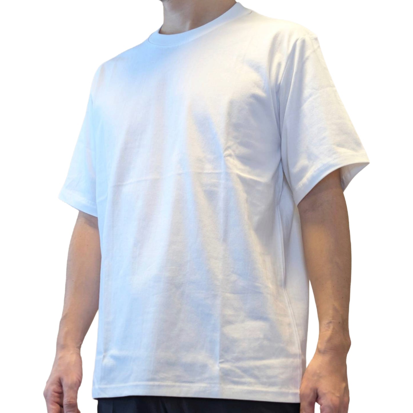 クルーネックコットンTシャツ