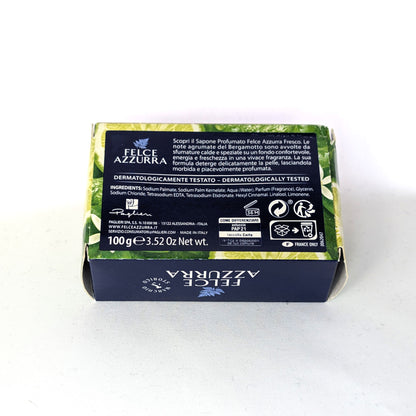 [イタリア直輸入] フェルチェアズーラ FELCE AZZURRA 固形石鹸フレスコ（ベルガモットとシトロンの花）100ｇ 3個セット