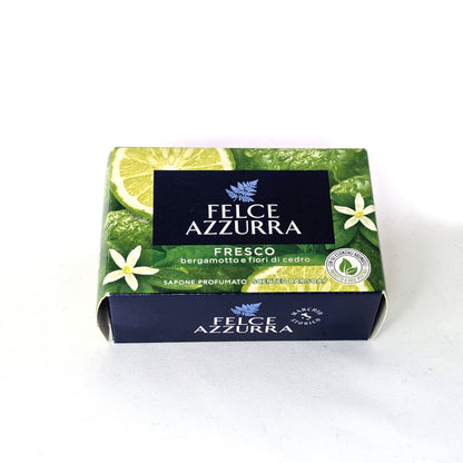 [イタリア直輸入] フェルチェアズーラ FELCE AZZURRA 固形石鹸フレスコ（ベルガモットとシトロンの花）100ｇ 3個セット