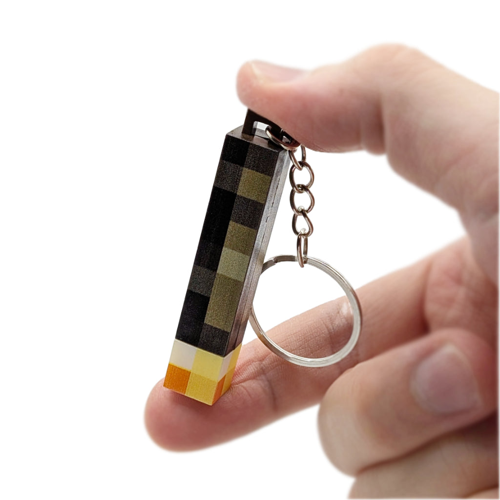 マインクラフトたいまつLEDライトキーホルダー