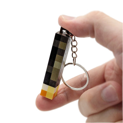 マインクラフトたいまつLEDライトキーホルダー