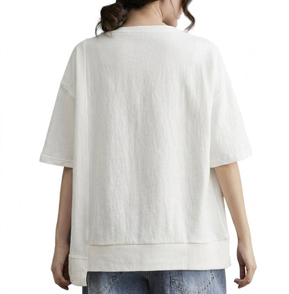 サイドZIPクルーネックTシャツ
