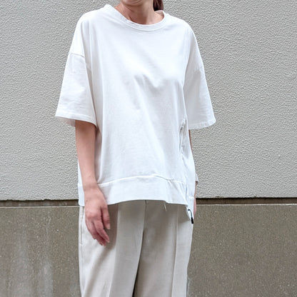 サイドZIPクルーネックTシャツ