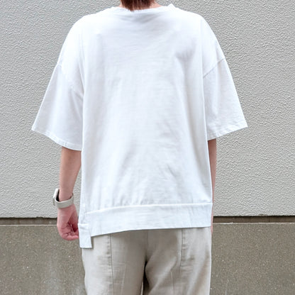 サイドZIPクルーネックTシャツ