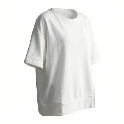 サイドZIPクルーネックTシャツ