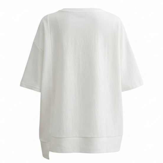 サイドZIPクルーネックTシャツ